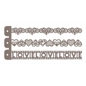 Трафарет-маска НМС-010 "Бордюры Love" Event Design, 10х23 см Трафарет-маска НМС-010 "Бордюры Love" Event Design, 10х23 см